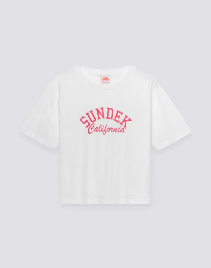 T-shirt cropped W748TEJS000 00601 SUNDEK 