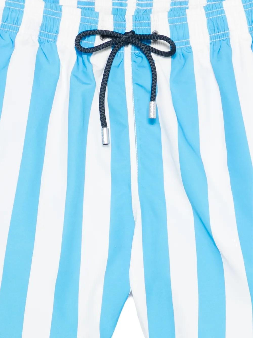 Costume da bagno a righe bianche e azzurre GUS0001 07458L MC2 SAINT BARTH 