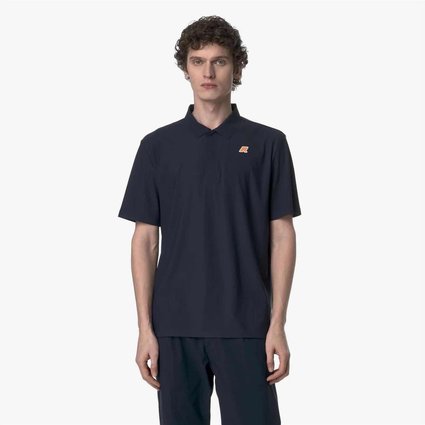 Polo da golf da uomo blu con tessuto elasticizzato K51346W K89 K-WAY 