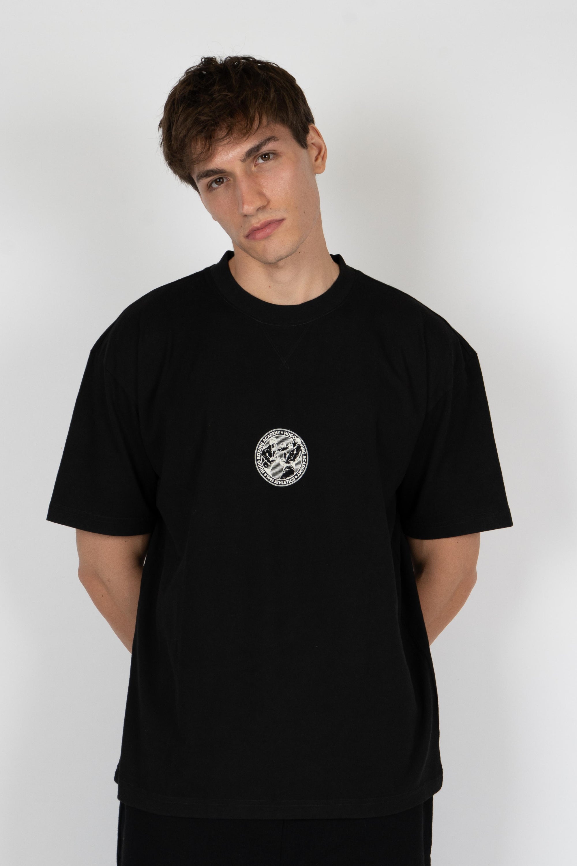 T-shirt in jersey di cotone con grafica ispirata alla boxe 50542366 001 HUGO 