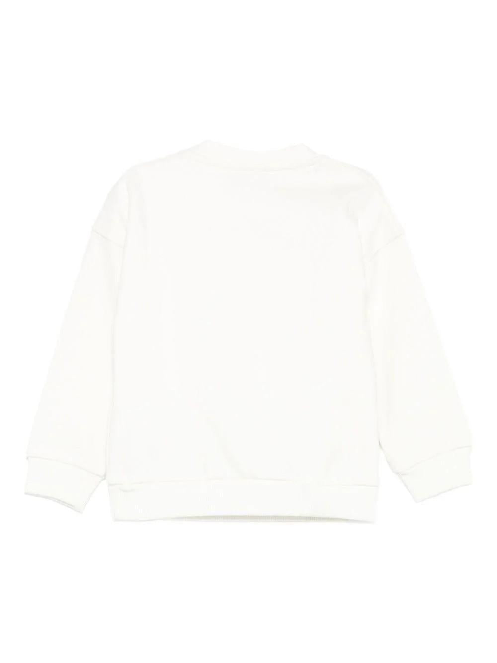 Felpa per neonato con stampa logo M8F03QLCA83 10063 MOSCHINO BABY 