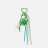 Funny Charm con tartaruga crochet, perline e cordini multicolore