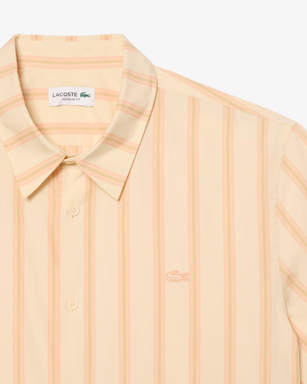 Camicia a righe in popeline regular fit CH2344 3IK LACOSTE 