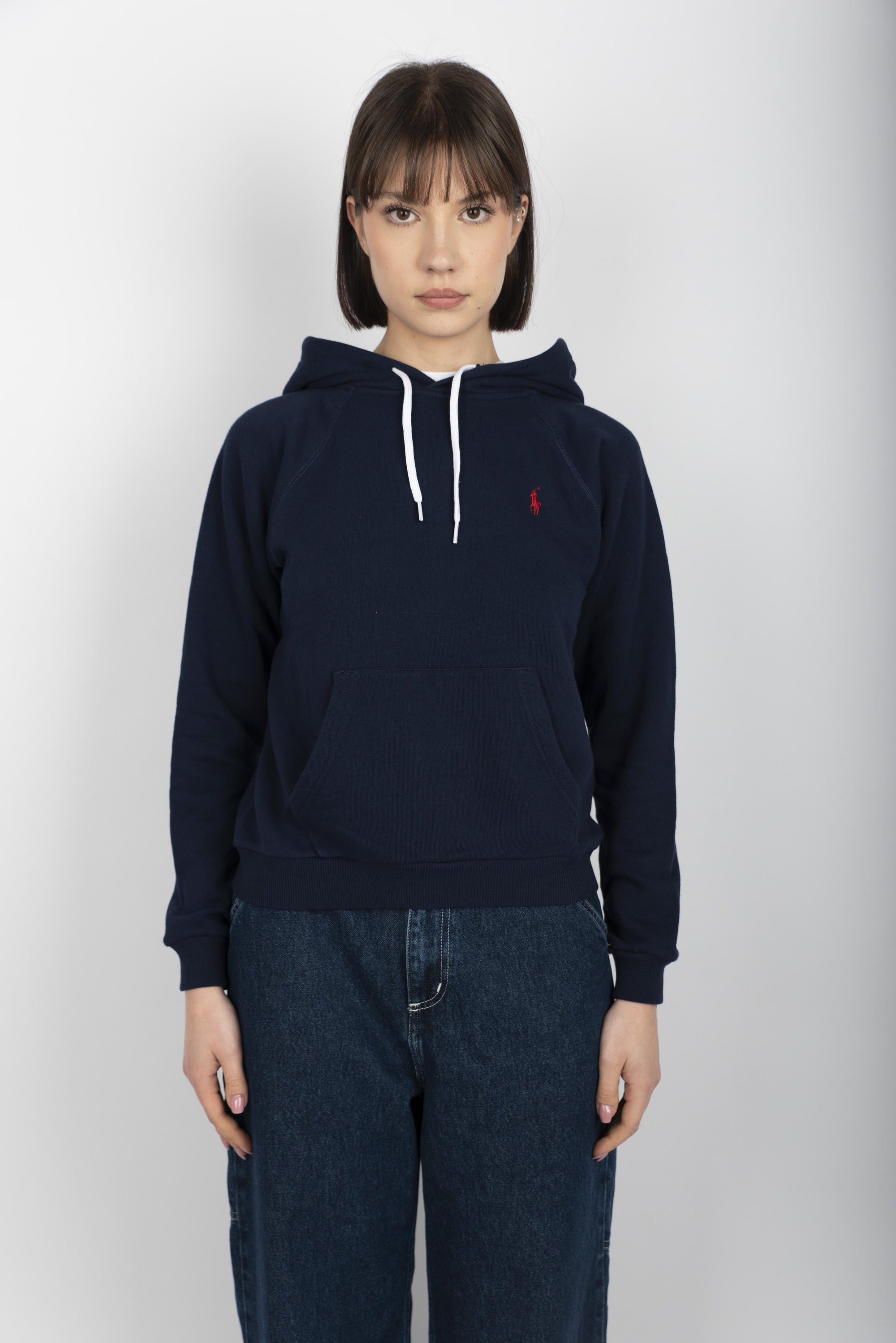 Pullover con cappuccio in felpa blu navy crociera 211935583 009 POLO RALPH LAUREN 