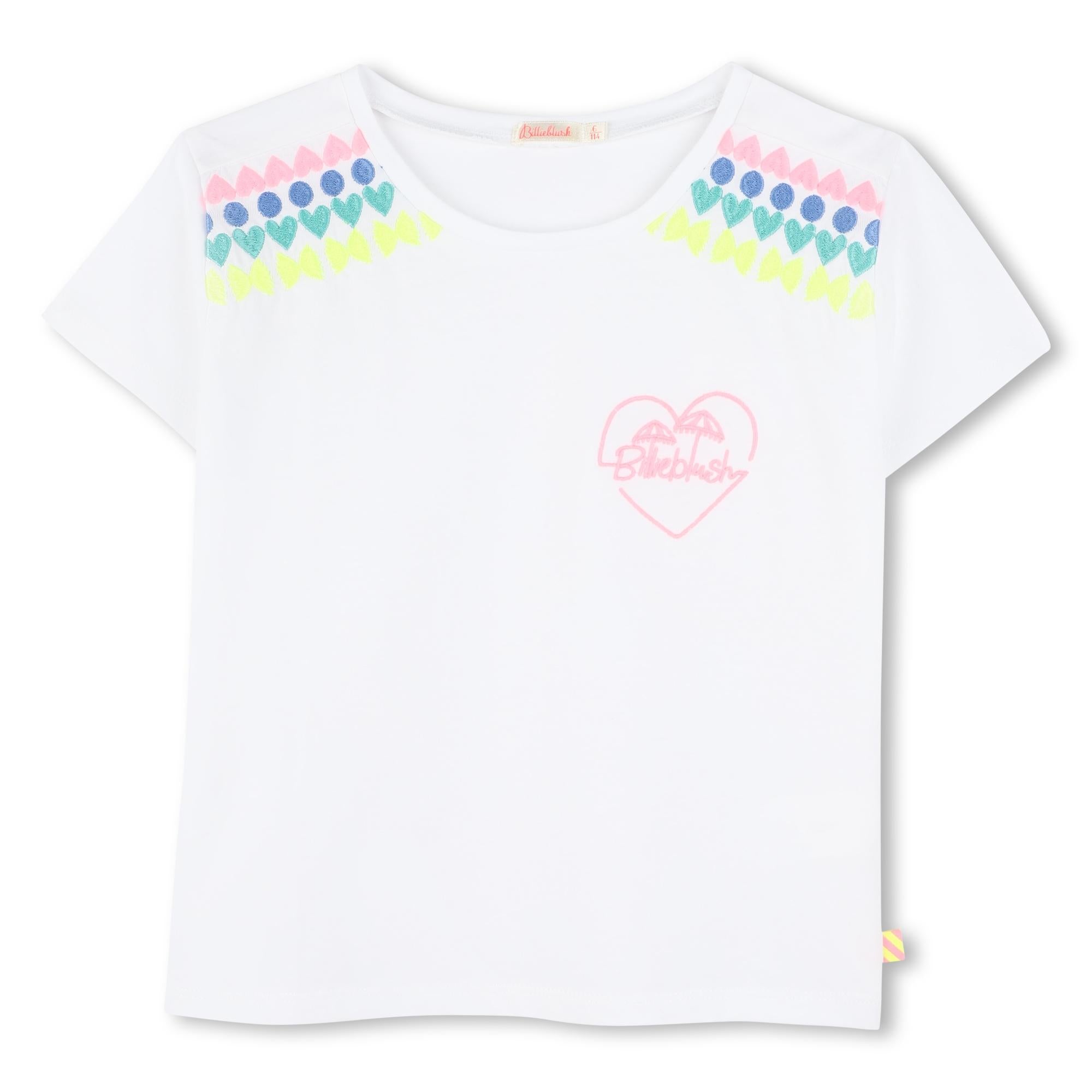 T-shirt con ricami multicolor U20931 10P BILLIEBLUSH 