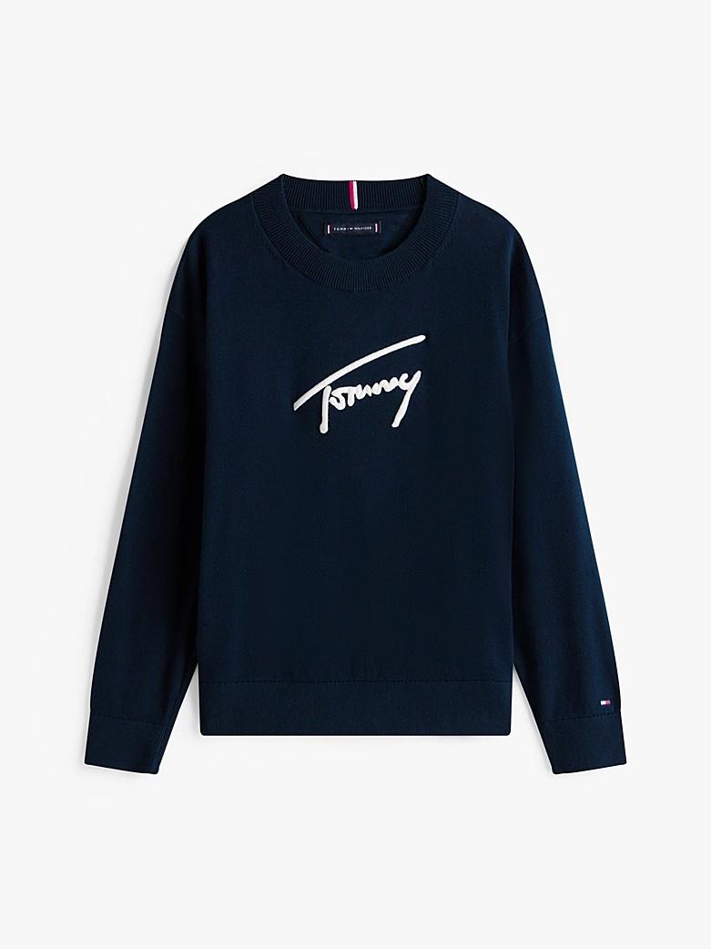 Pullover Varsity con logo firma KB0KB09974T C1G TOMMY HILFIGER 