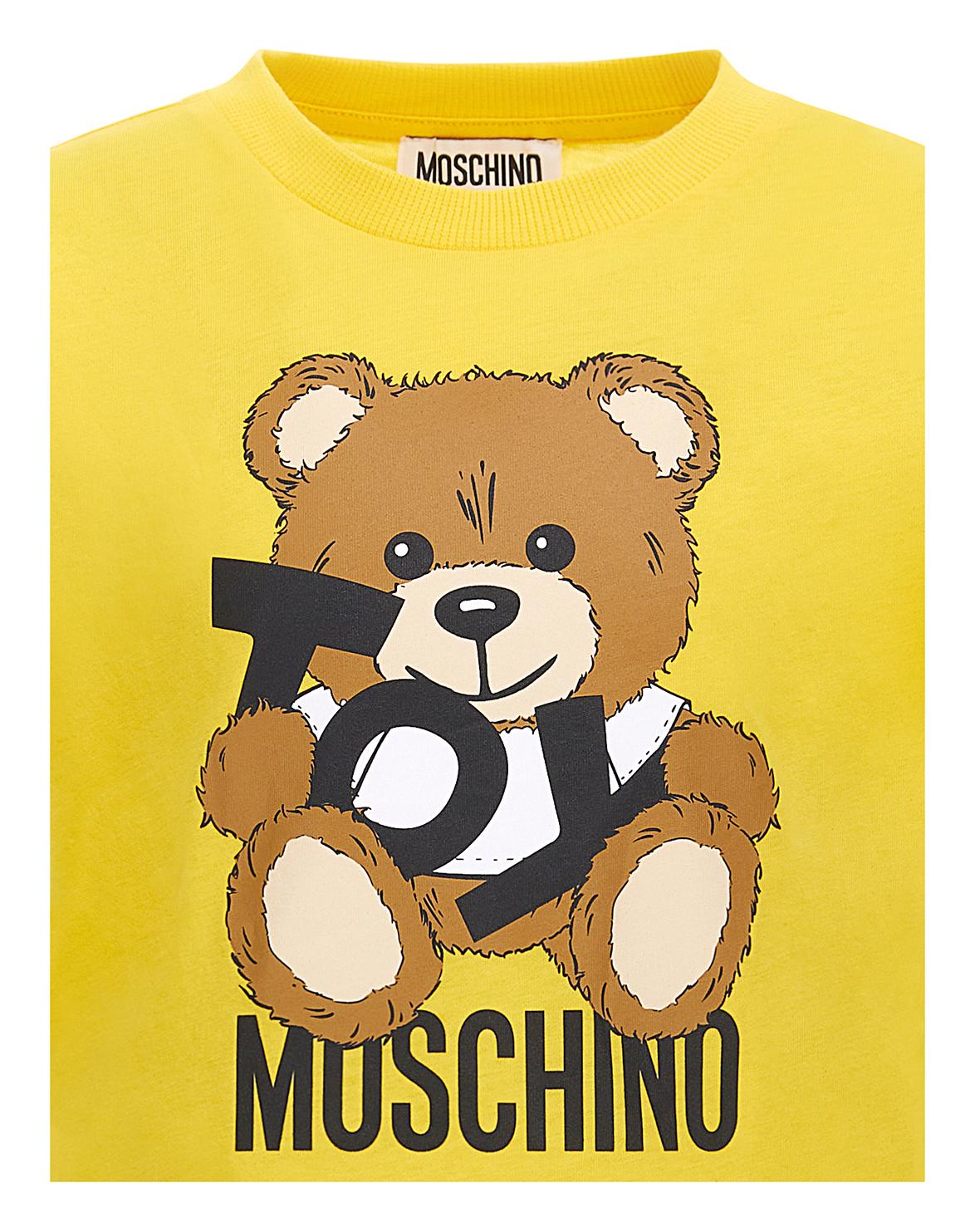 T-shirt con stampa Teddy Bear H9M04KLAA03 50577A MOSCHINO KID 