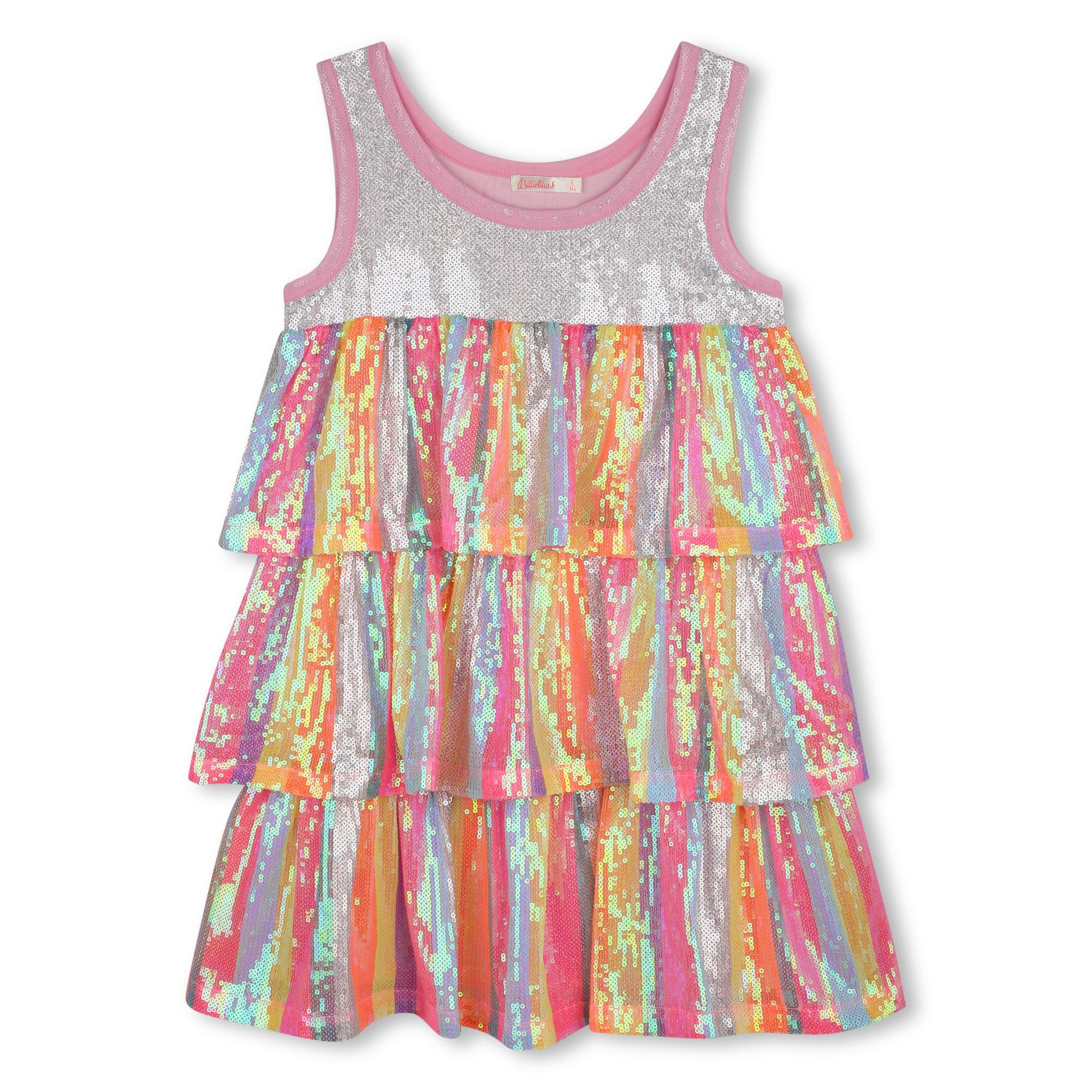 Vestito in tulle con bretelle U20968 462 BILLIEBLUSH 