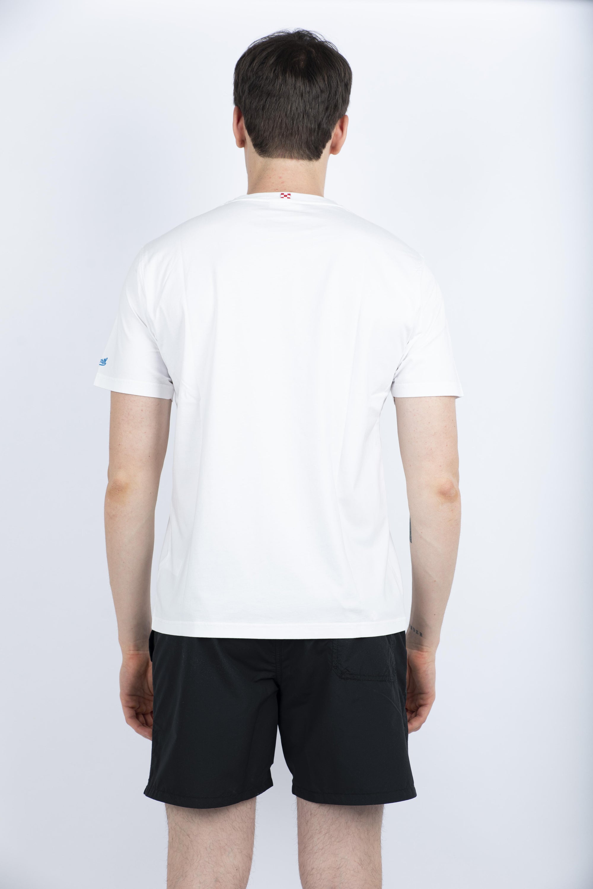 T-shirt Man in cotone con ricamo Special Edition TSHM001 05437H MC2 SAINT BARTH 