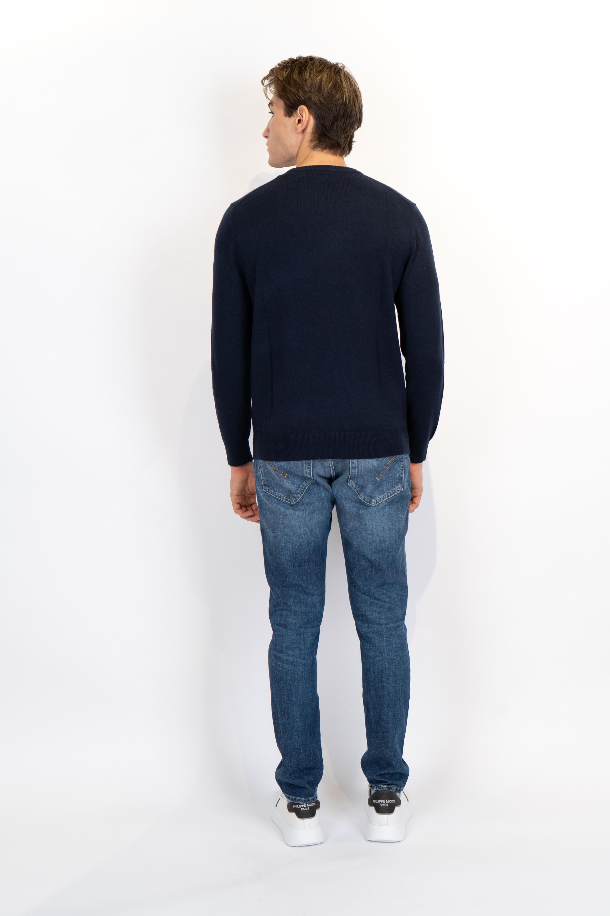 Maglione a girocollo Heron Light con ricamo Mela HER0024 03476I MC2 SAINT BARTH 