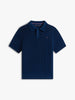 Openwork knit polo shirt