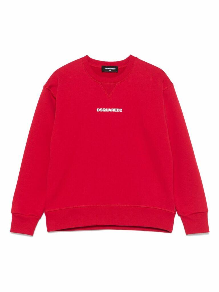 D2Kids Junior Logo Sweatshirt Red DQ2739D0094 DQ405 DSQUARED2 