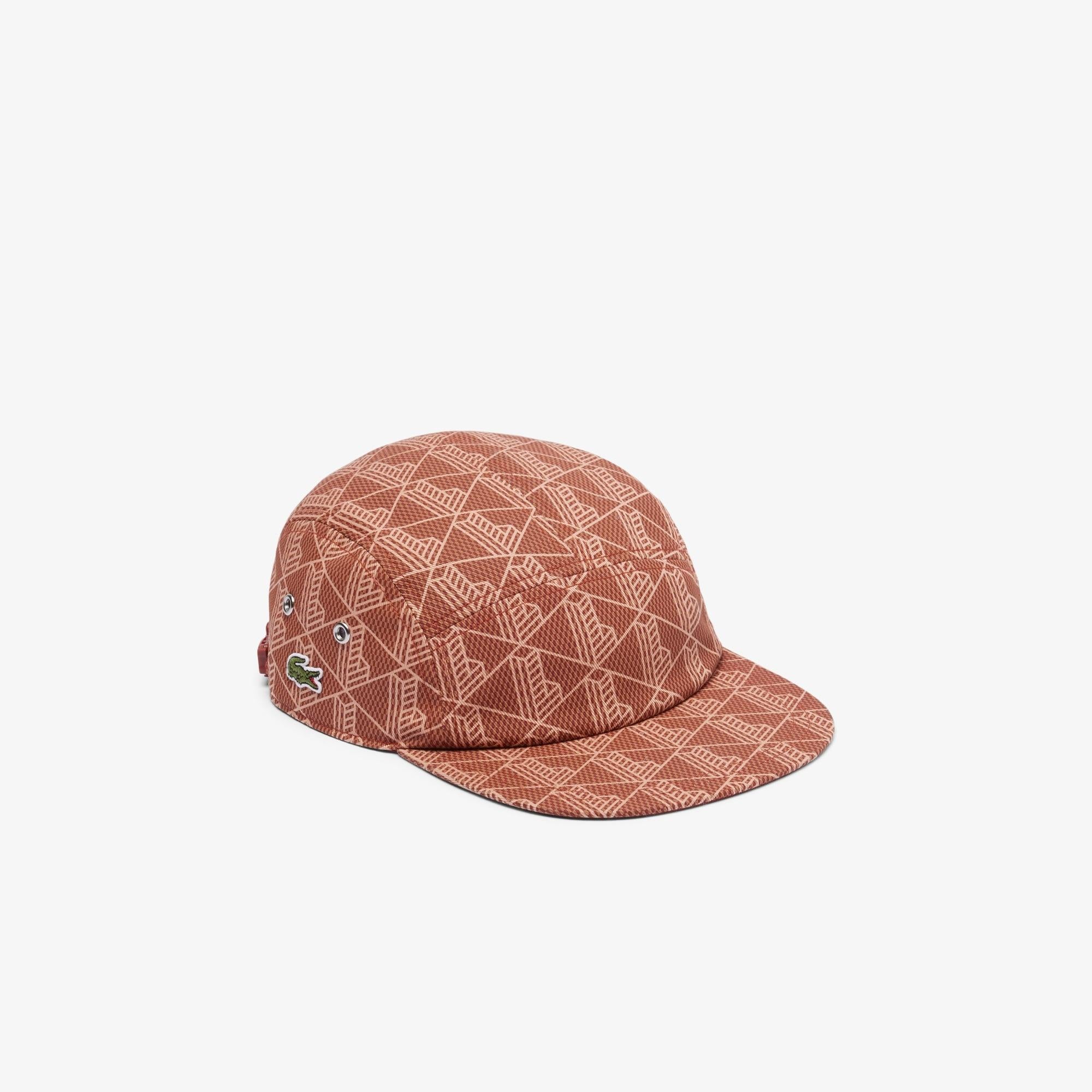 Cappello da fantino in twill stampato con monogramma RK0763 HHI LACOSTE 
