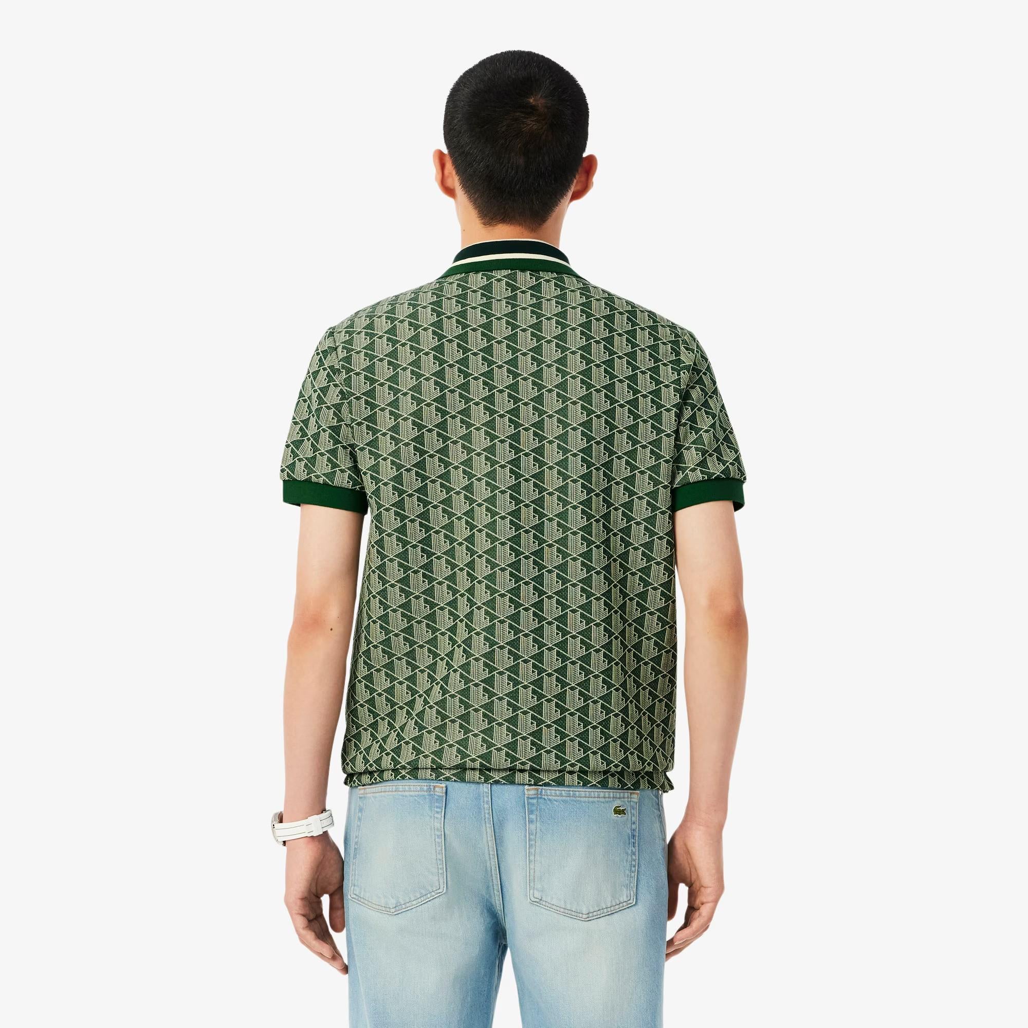 Maglia in jacquard monogrammata DH1417 D1R LACOSTE 