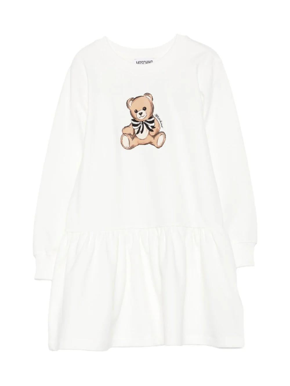 Abito con stampa Teddy Bear HDV0H7LDA16 10063 MOSCHINO KID 