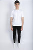T-shirt in maglia vintage cotone organico bianco