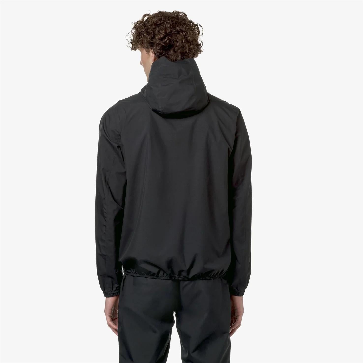 Giacca impermeabile da uomo slim fit nero per condizioni meteorologiche variabili K5127QW USY K-WAY 
