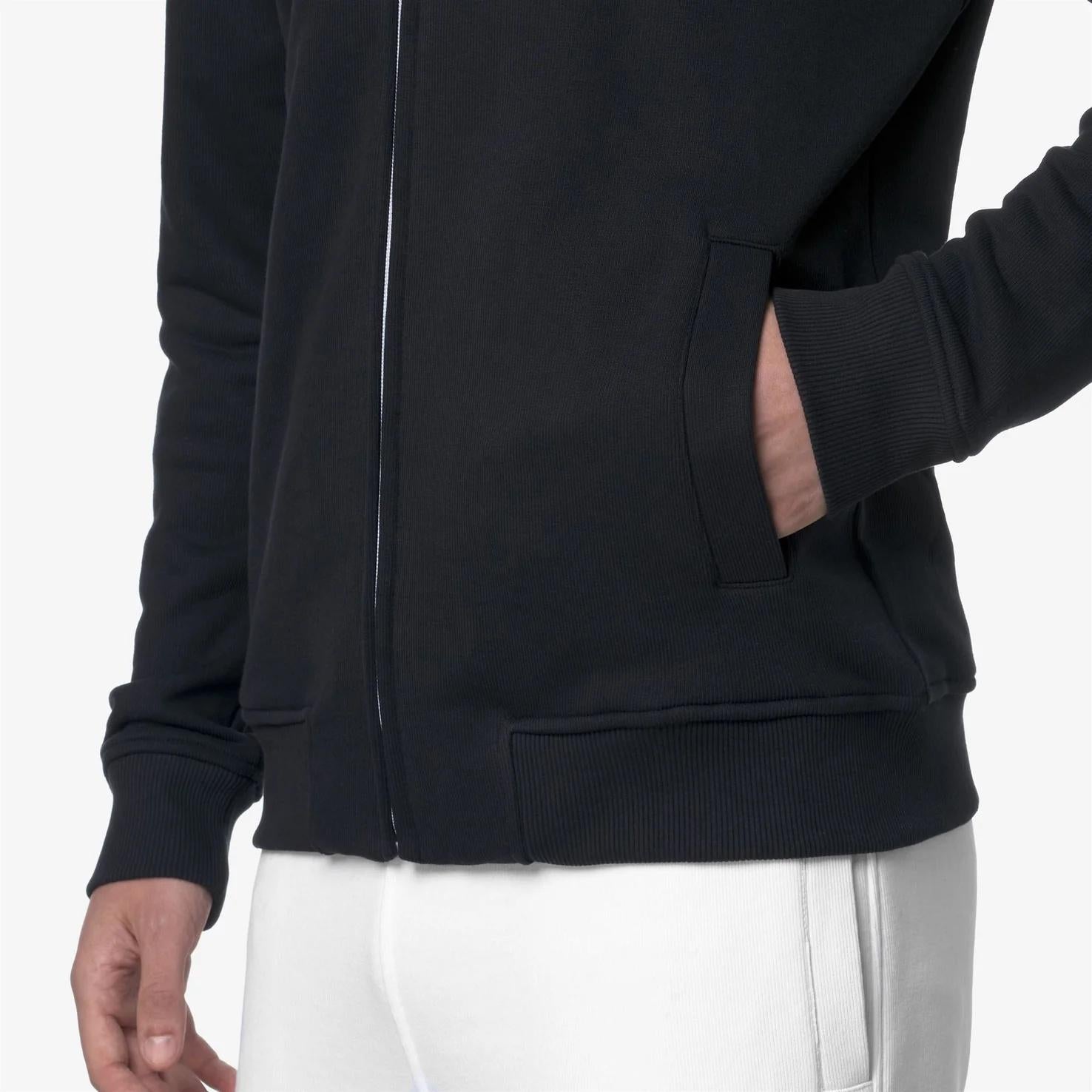 Giacca in pile casual da uomo blu con collo alto e tasche K31366W K89 K-WAY 