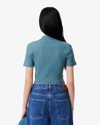 Polo slim fit in cotone a costine DF5377 HD9 LACOSTE 