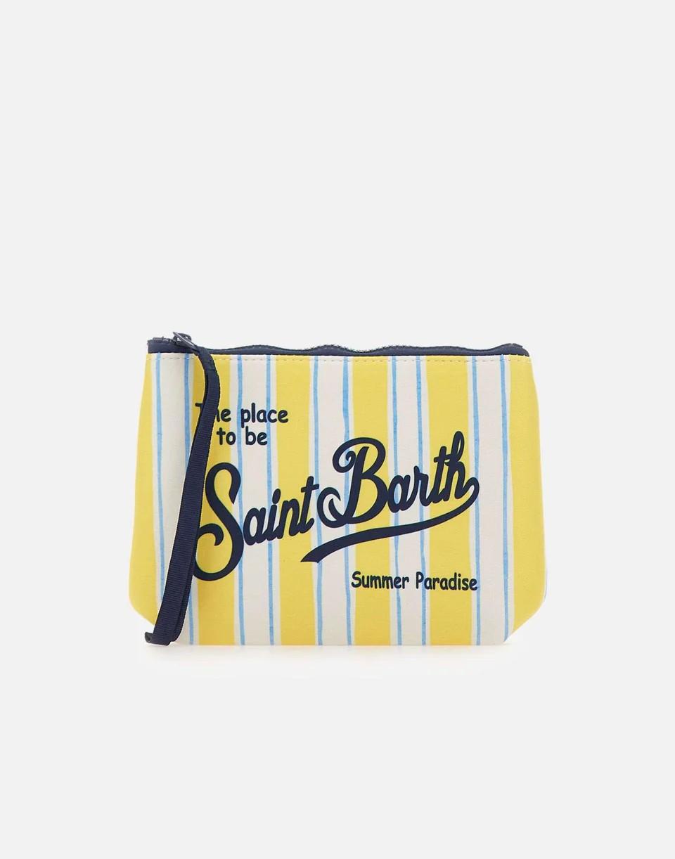 Pochette Aline in tessuto scuba giallo ALIN001 03281L MC2 SAINT BARTH 
