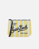 Pochette Aline in tessuto scuba giallo