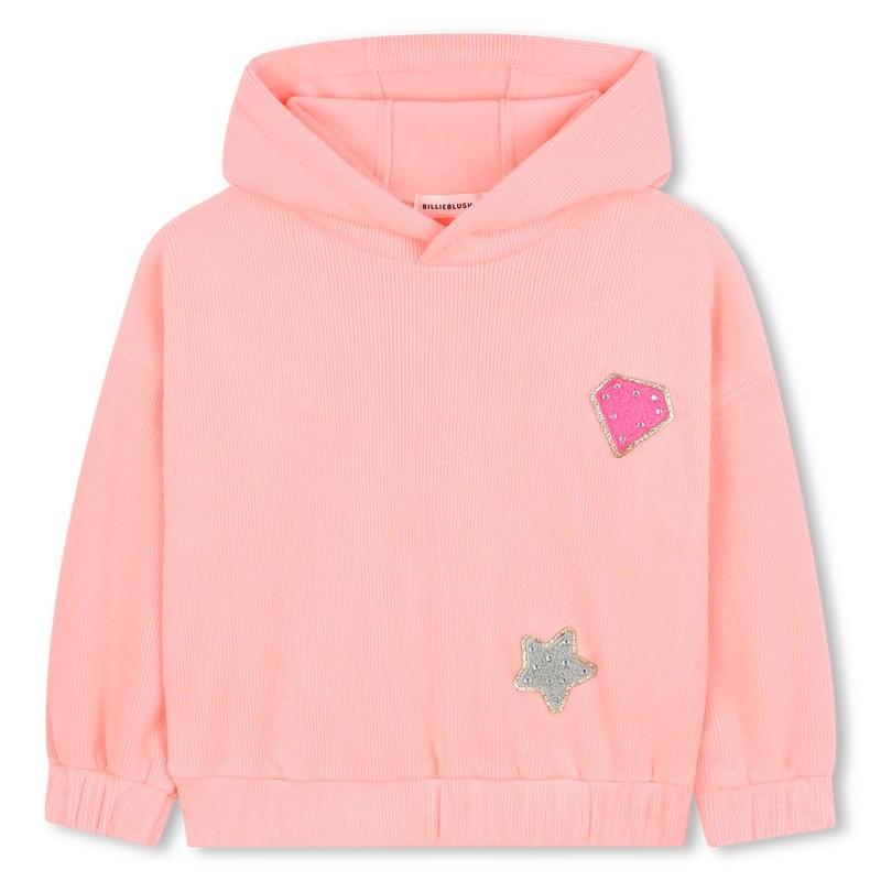 Cardigan con cappuccio U21604 408 BILLIEBLUSH 