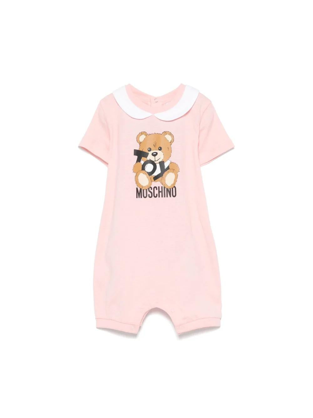 Tutina per neonato con stampa Teddy Bear MUT049LAA03A 50209 MOSCHINO BABY 