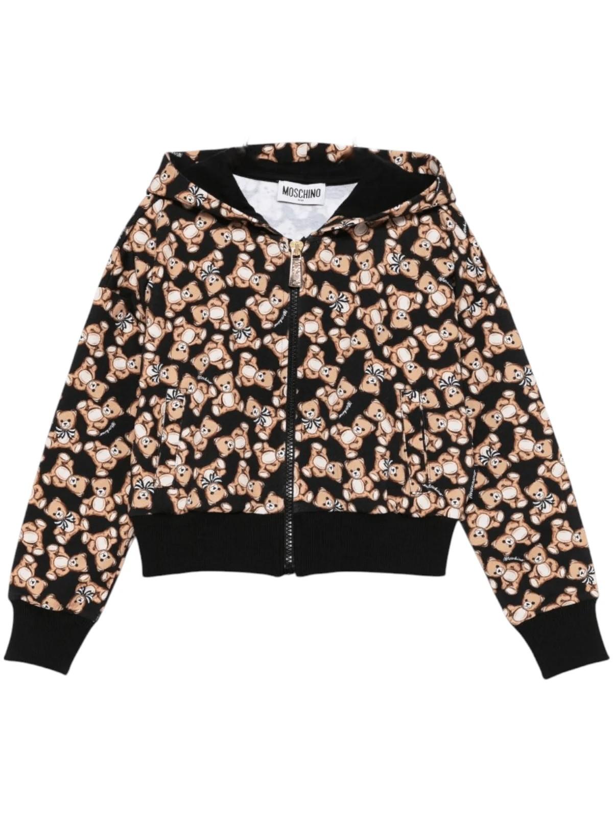 Felpa con stampa all-over HDF06FLDB6C 84923 MOSCHINO KID 