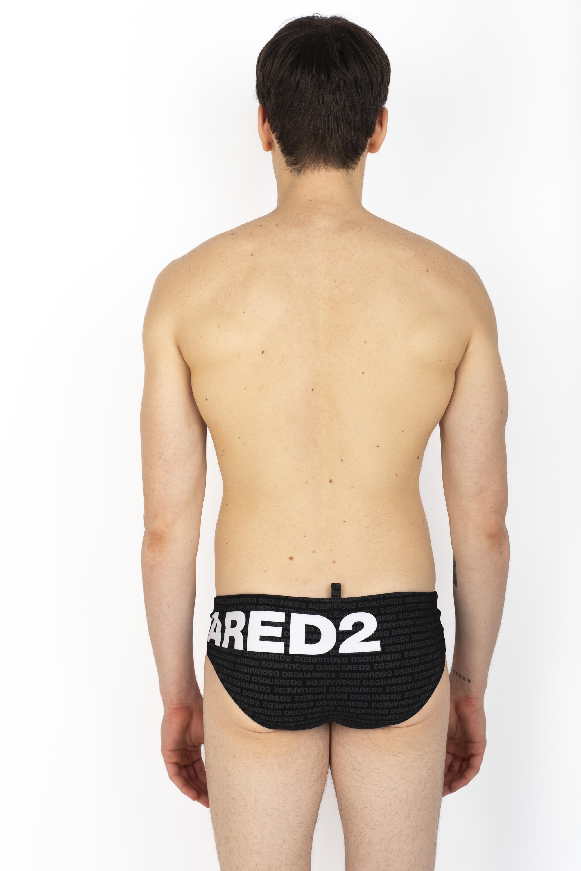 Swim Brief black white D7B2E5940 010 DSQUARED BEACHWEAR 