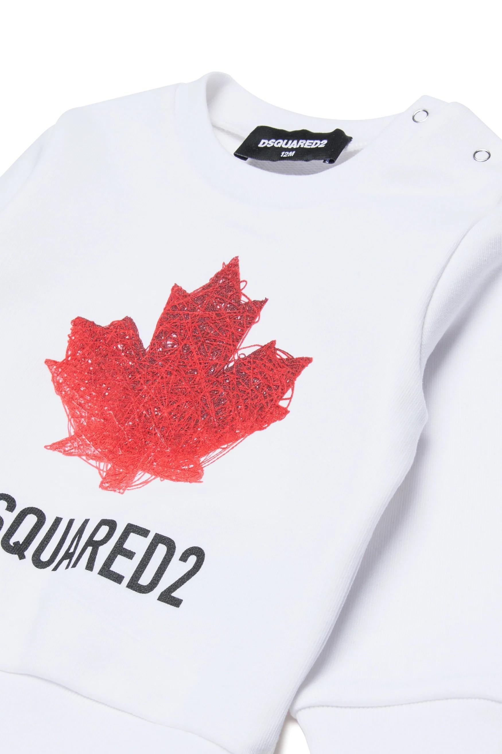 Felpa girocollo con logo DQ3279D0AGW DQ100 DSQUARED2 