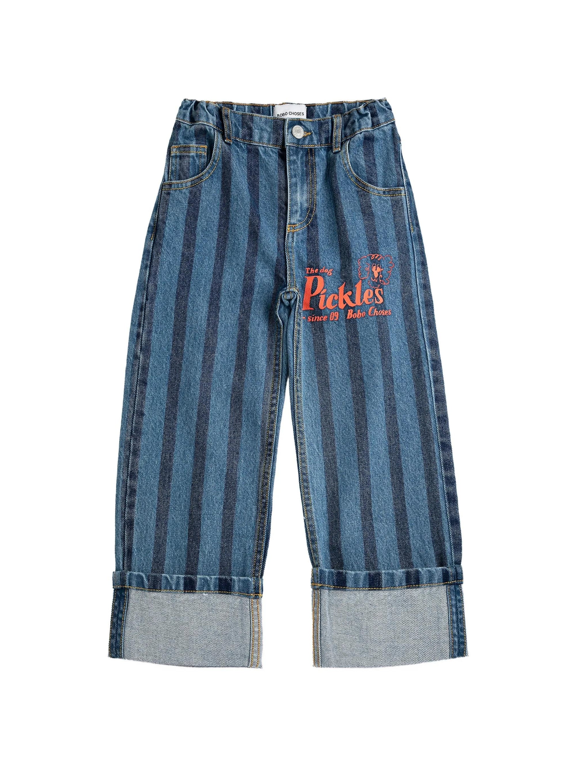 Pantaloni a righe B126AC099 411 BOBO CHOSES 