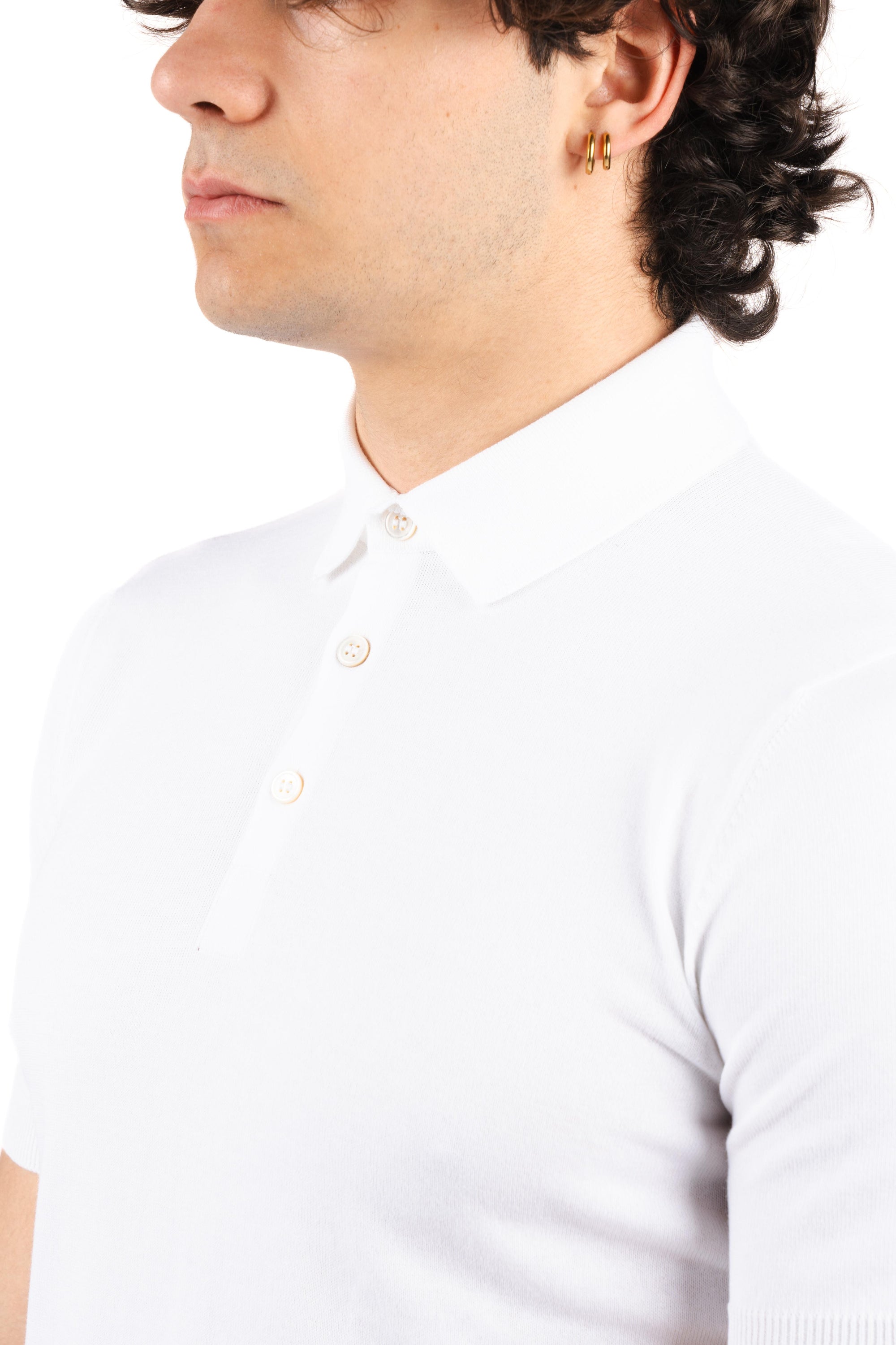 Polo in maglia fresh cotton panna 57119/20615 002 GRAN SASSO 