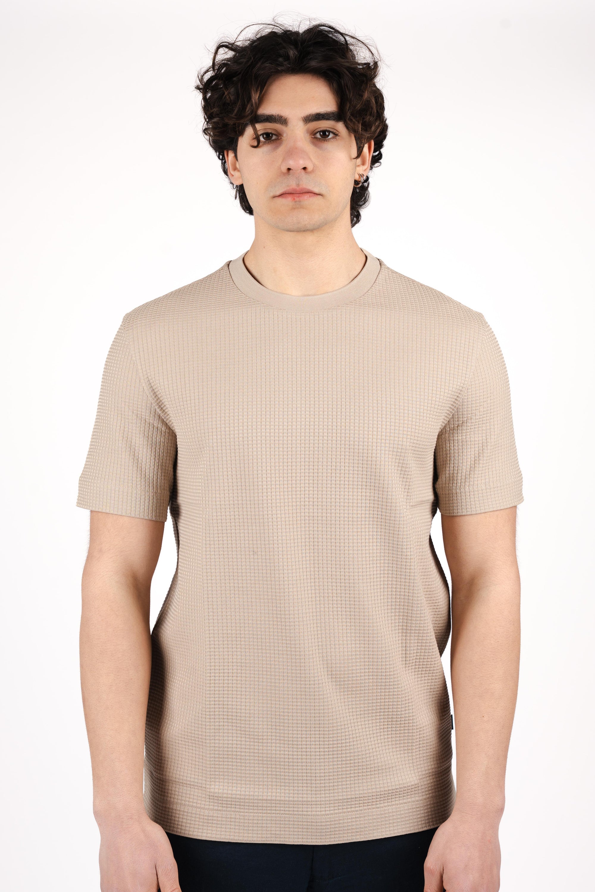T-shirt con lavorazione a nido d'ape 50559677 286 BOSS 
