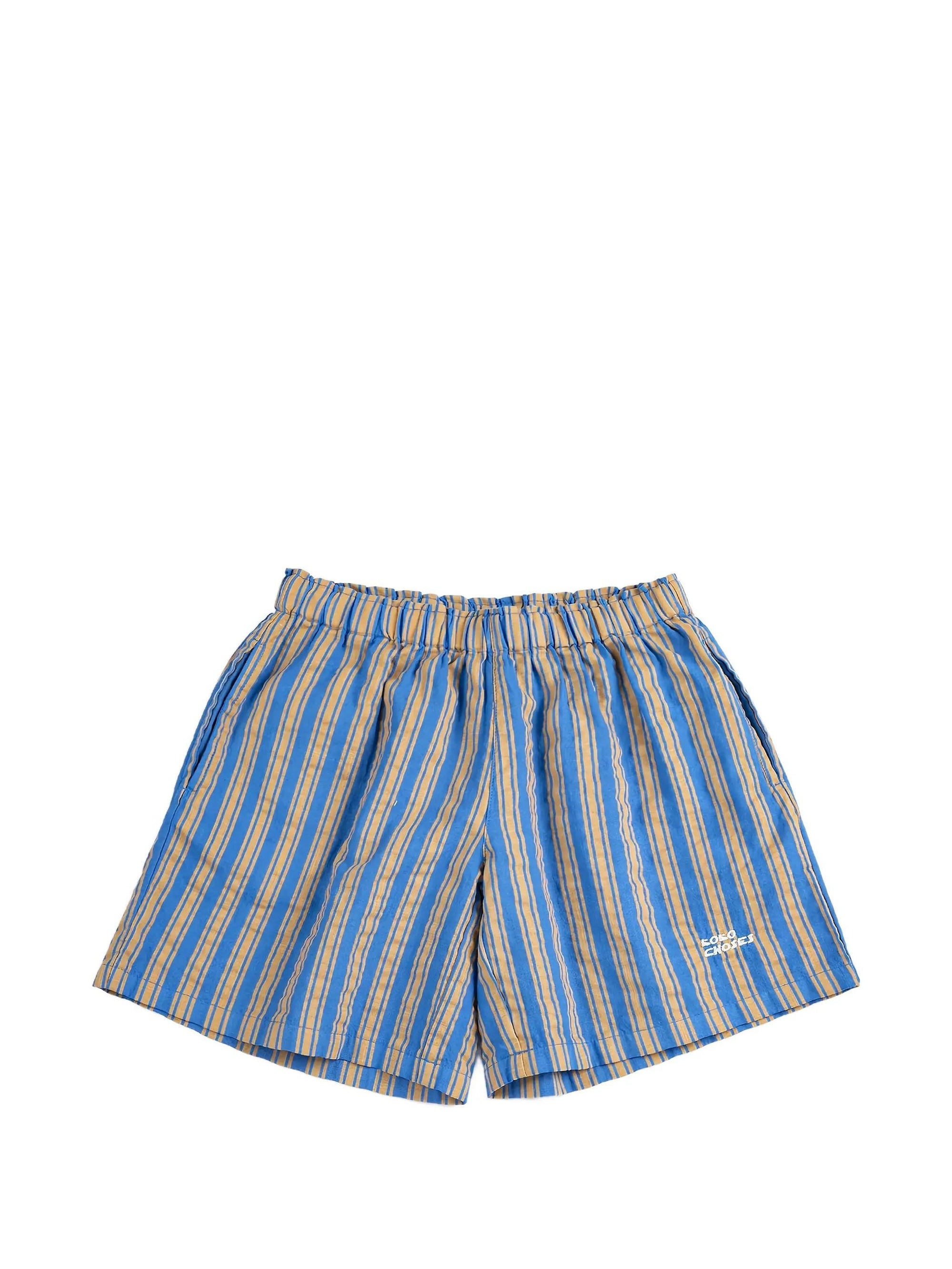 Shorts a righe con ricamo B126AC072 411 BOBO CHOSES 