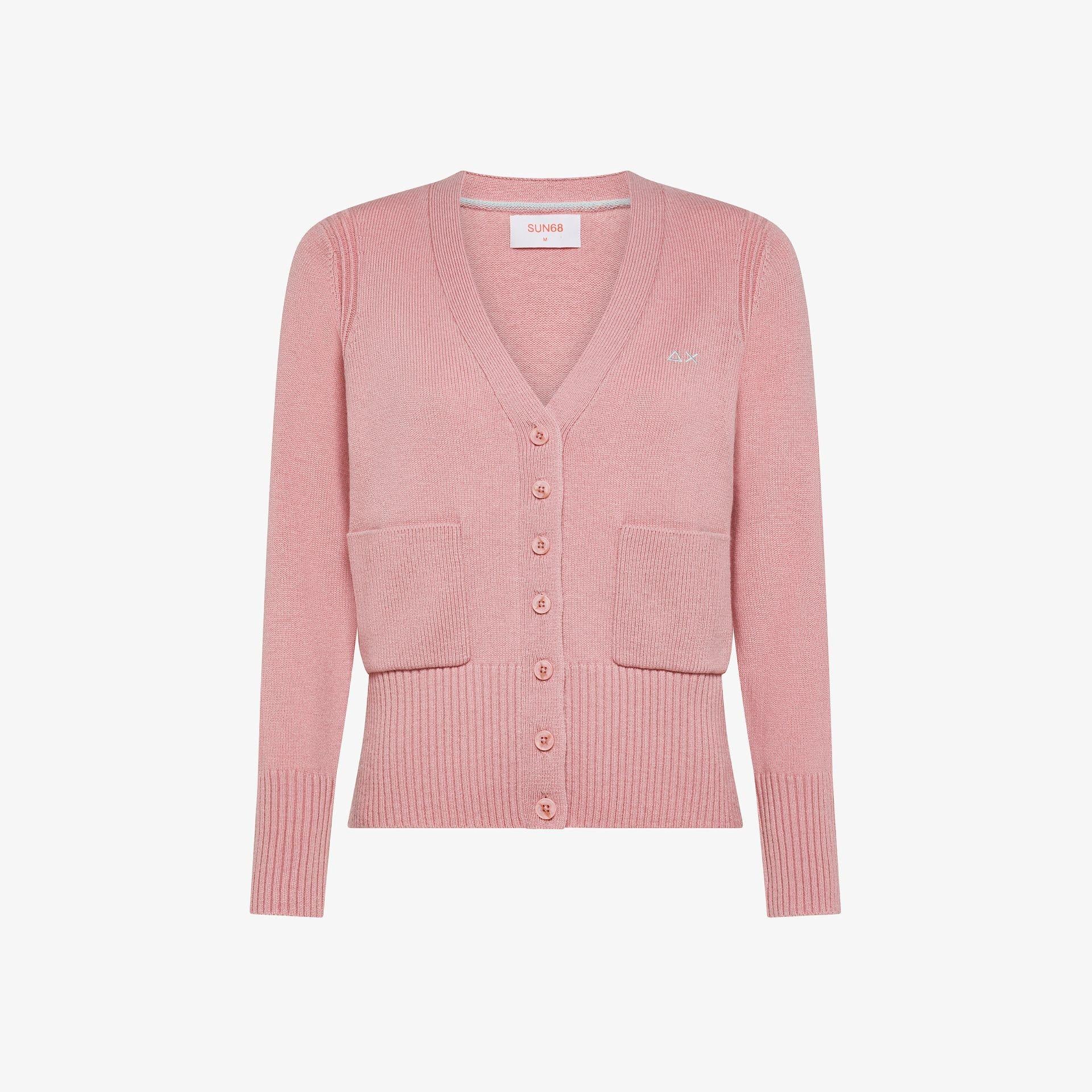 Cardigan in filato di lana K45211 57 SUN68 