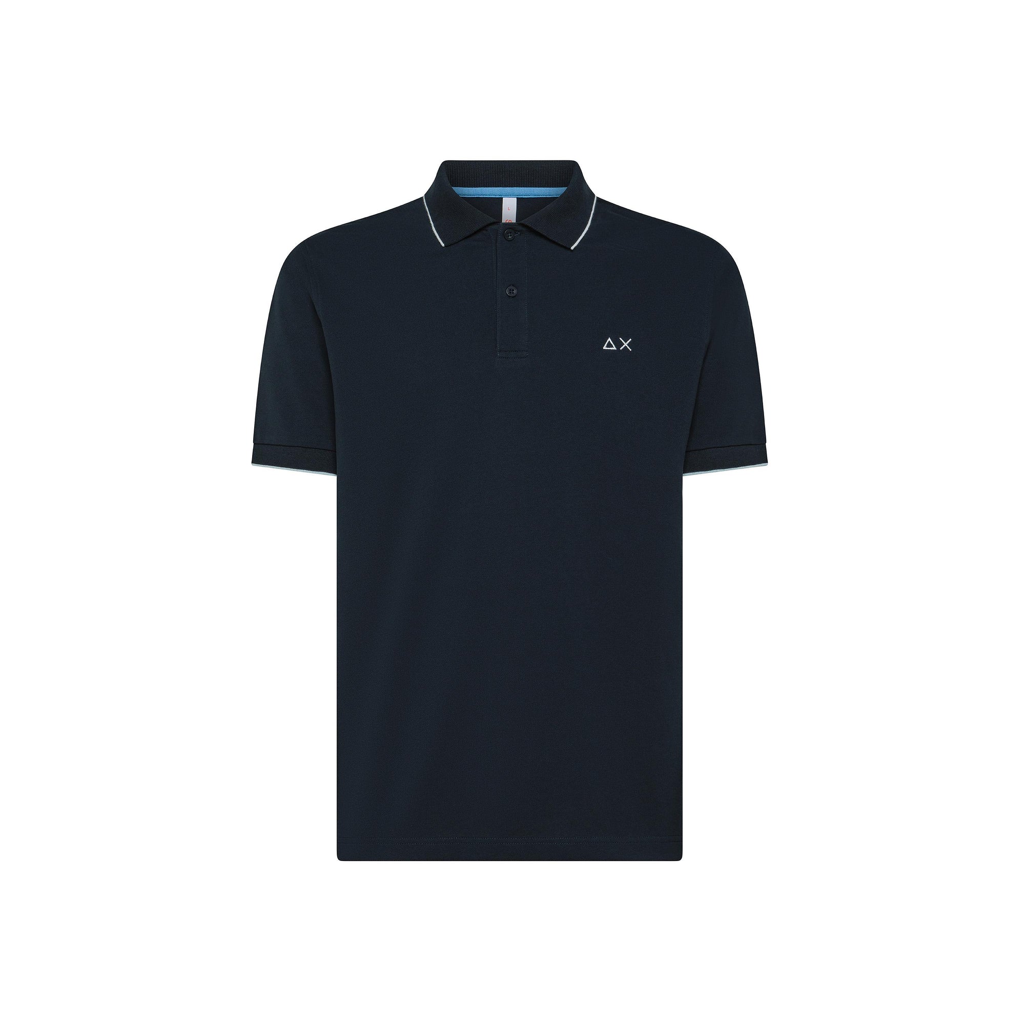 Polo con riga a contrasto A35110 07 SUN68 