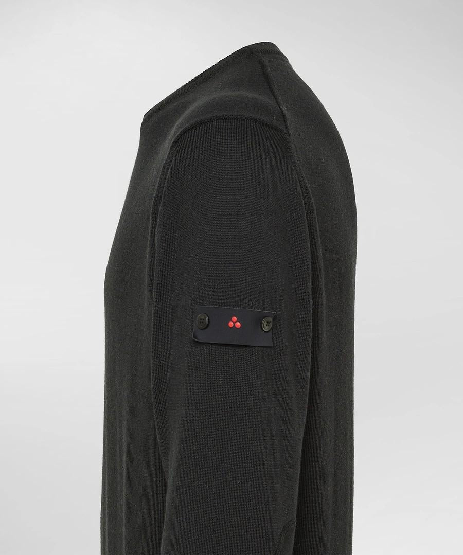 Maglione in lana e cotone exmoor 07 PEU5611 NER PEUTEREY 