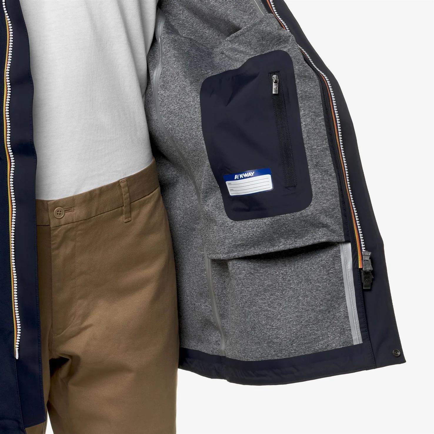 Giacca impermeabile da uomo a 3/4 blu K5126SW K89 K-WAY 