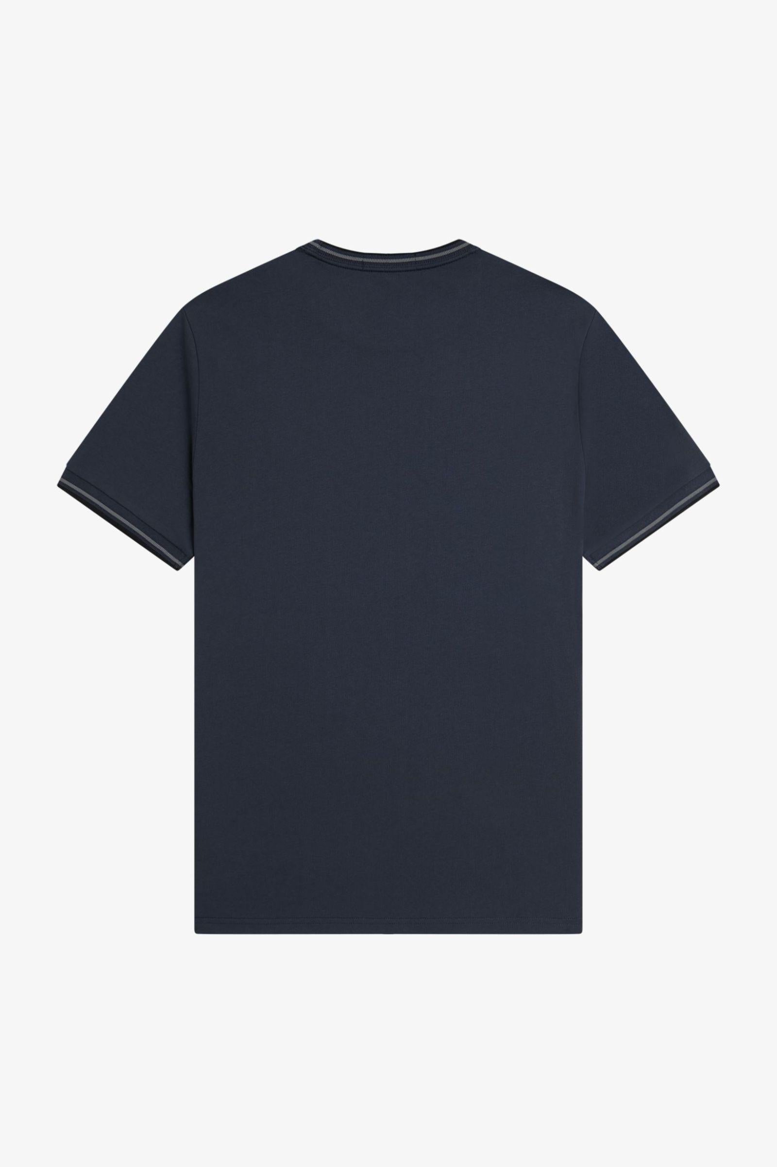 T-shirt con doppia riga M1588V57 01B FRED PERRY 