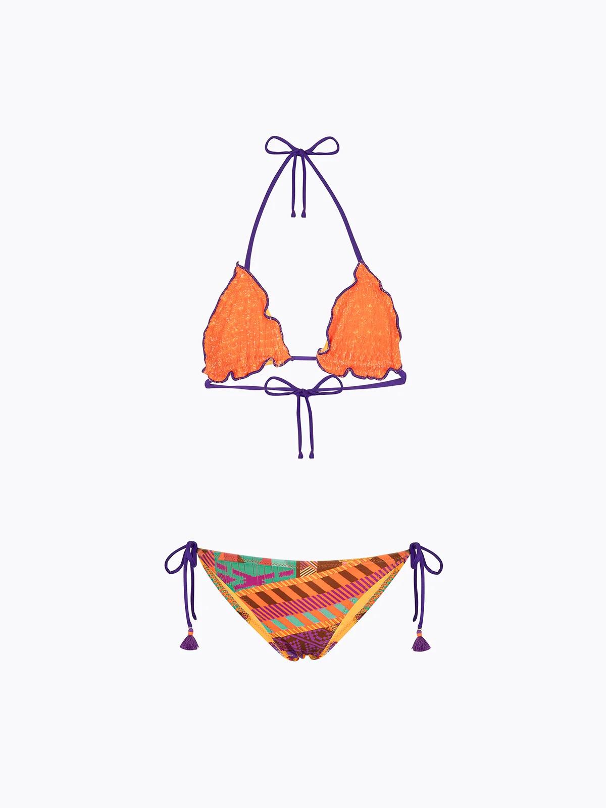 Bikini Bambina F**K Triangolo con Slip Regolabile Fantasia FJ26SG0200X 11 F**K 