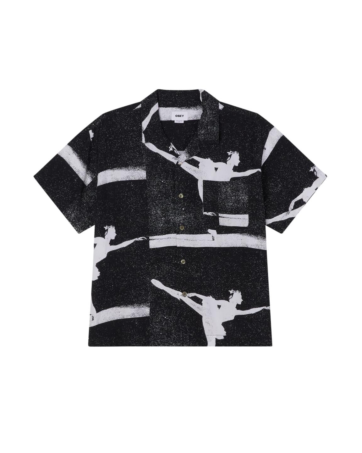 Camicia in viscosa maniche corte 181210431 BKM OBEY 