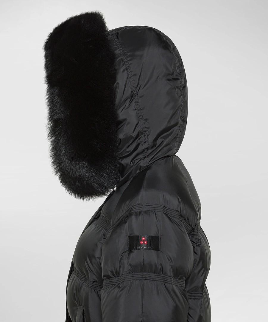 Jacket con bordo in pelliccia takan mqn 04 fur PED5439 NER PEUTEREY 