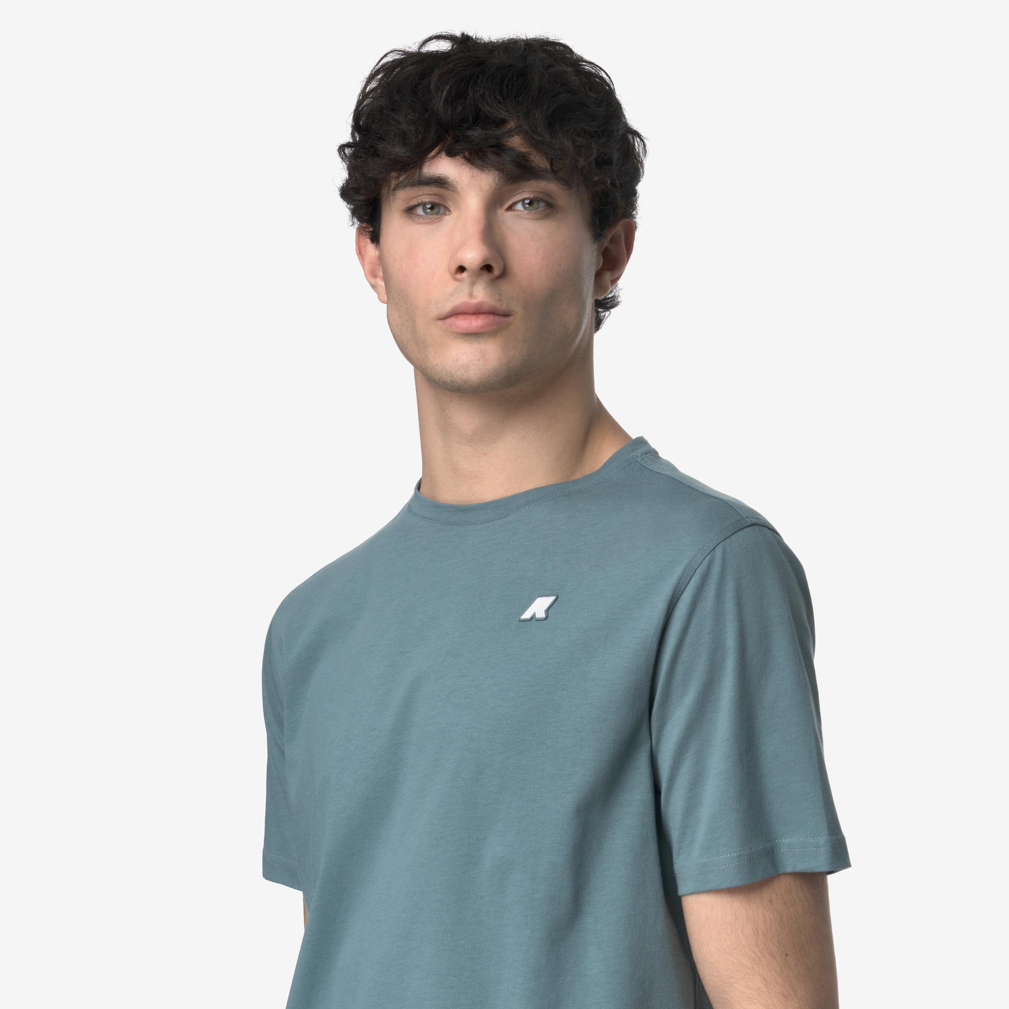 T-Shirt in Cotone Slim Fit Uomo verde K7125UW H04 K-WAY 