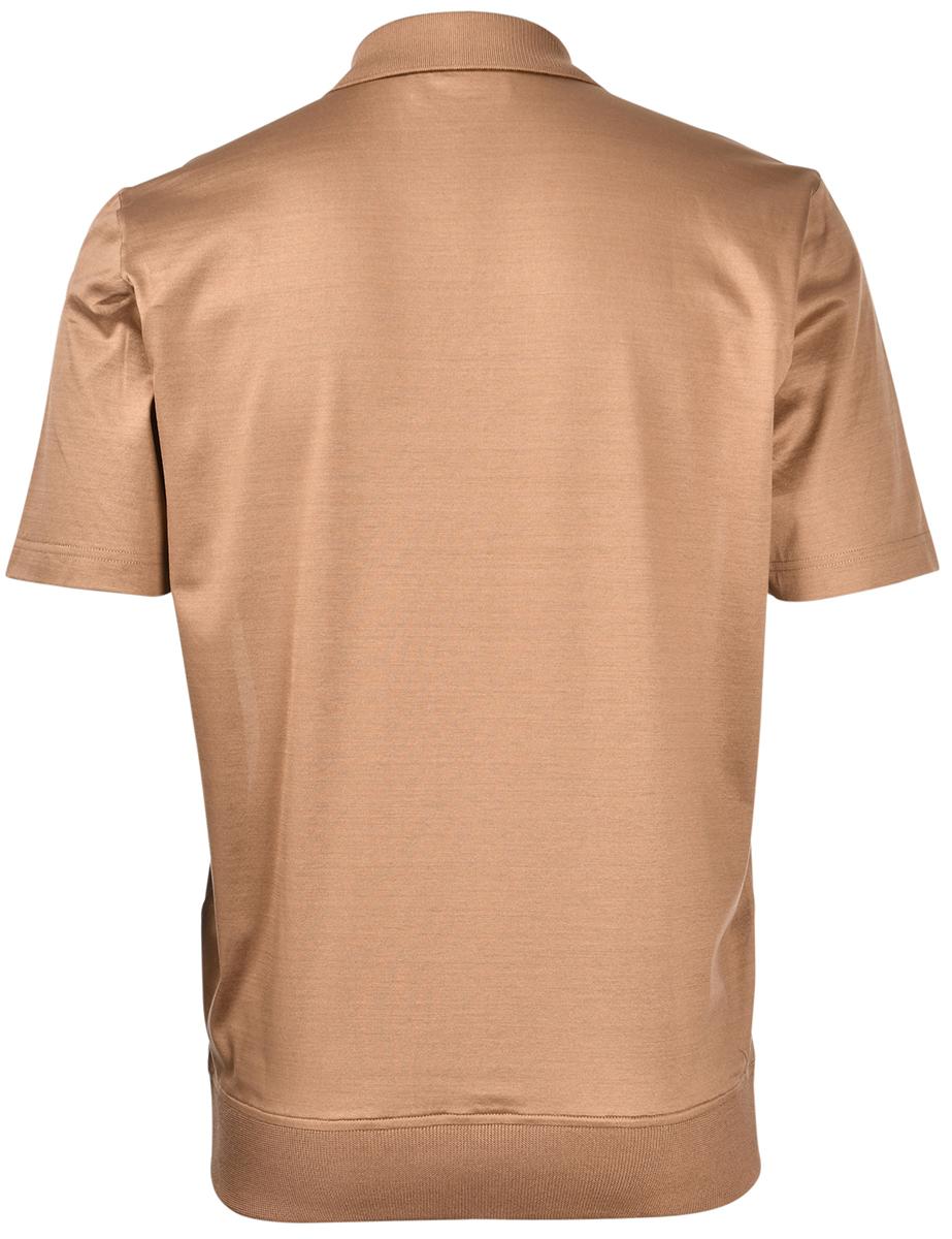 Polo skipper jersey in filo di Scozia marrone  60189/74020 176 GRAN SASSO 
