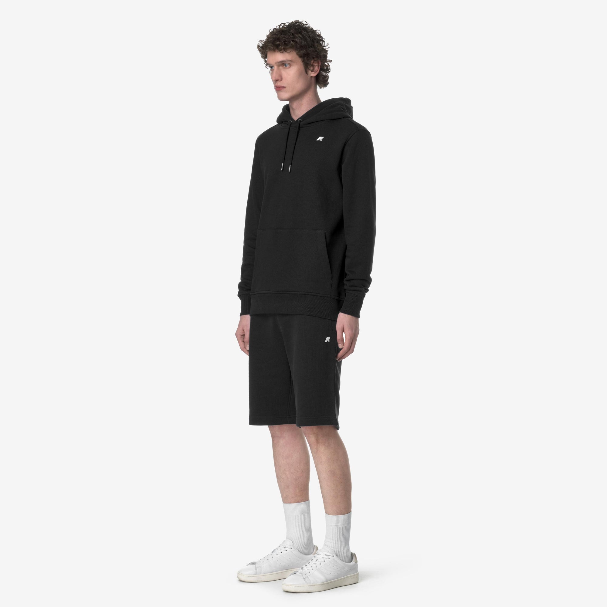 Bermuda da Uomo Sportivi in French Terry Nero con Tasche K1151SW USY K-WAY 