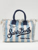 Borsa tote Vanity in cotone a righe