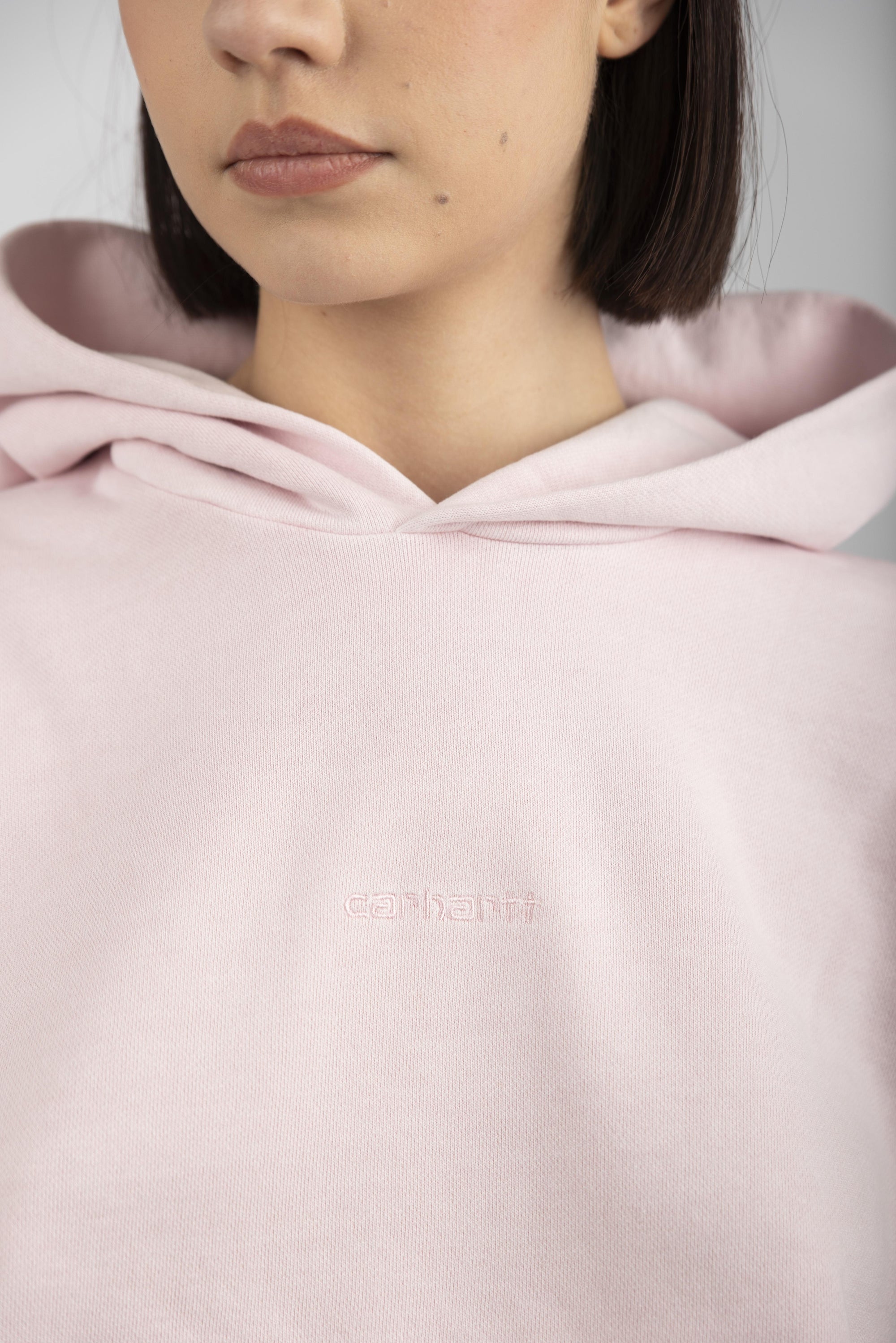 Felpa Women's Hooded Benton Sweatshirt air pink garment dyed I034512 2P7GD CARHARTT WIP 