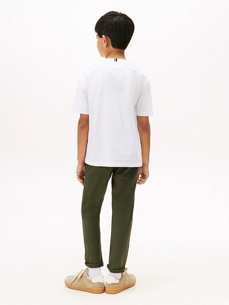 T-shirt in puro cotone con bandiera KB0KB10111T YBR TOMMY HILFIGER 