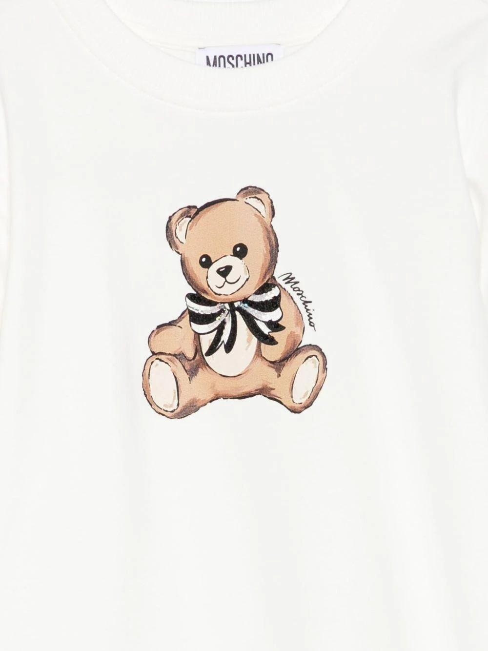 Abito con stampa Teddy Bear HDV0H7LDA16 10063 MOSCHINO KID 