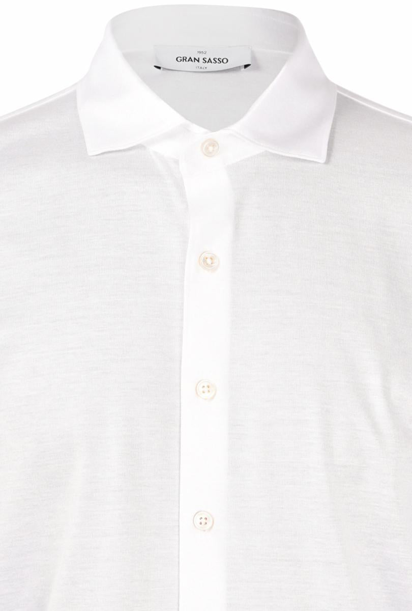 Camicia jersey filo di scozia bianco 60120/74002 001 GRAN SASSO 